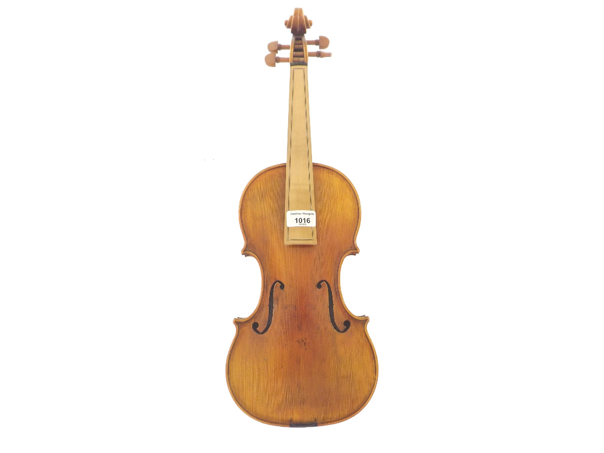 Appraisal: Contemporary violin set up to Baroque specifications and labelled Stamitz