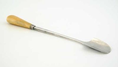 Appraisal: A George III ivory handled stilton scoop by William Eley