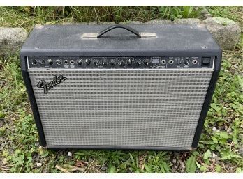 Appraisal: Fender Pro solid state amplifier with two watt speakers on