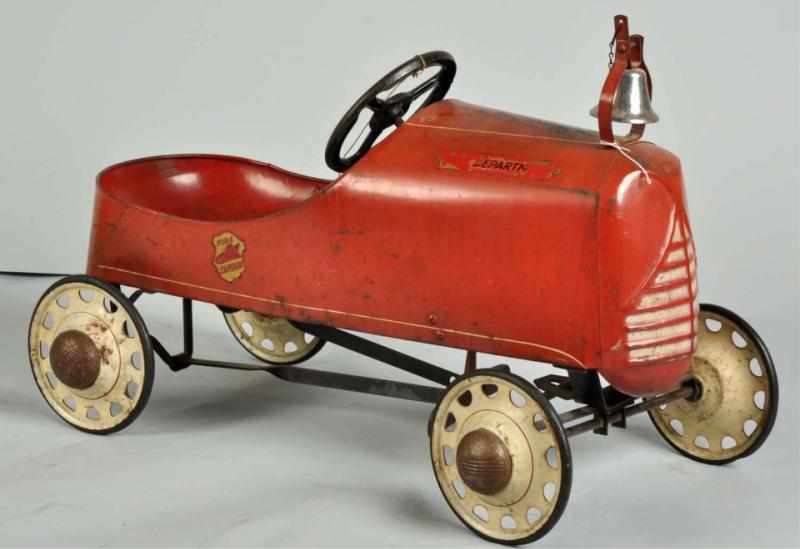 Appraisal: Pressed Steel Garton Fire Captain's Pedal Car Toy Description s