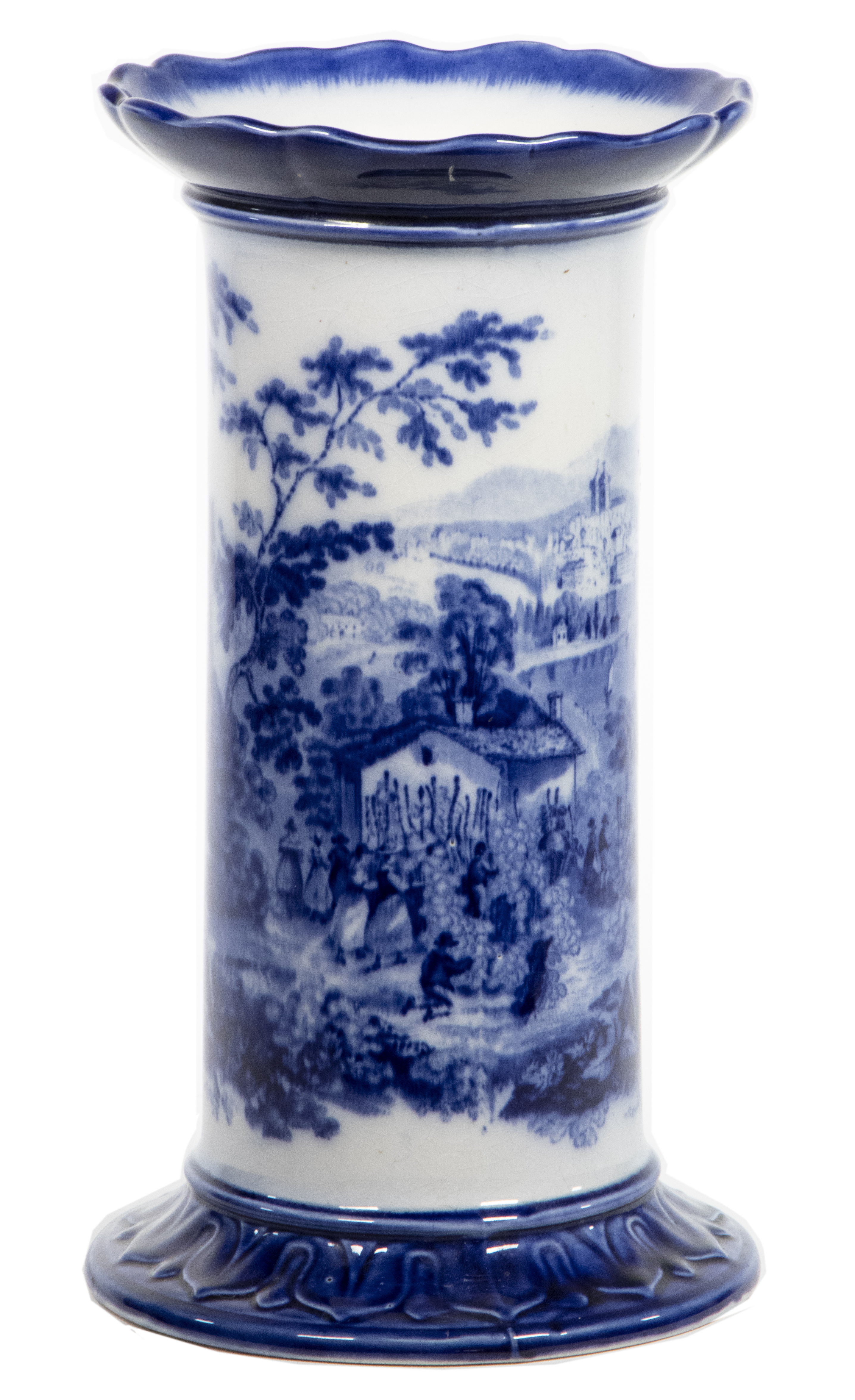 Appraisal: DOULTON BURSLEM SWITZERLAND FLOW BLUE VASE Late th c Doulton