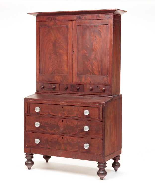 Appraisal: Second quarter th century mahogany with pine secondary Sheraton to