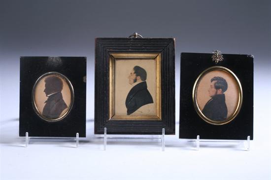 Appraisal: THREE ENGLISH MINIATURES One inscribed Dr William Rowlands Anglesy on