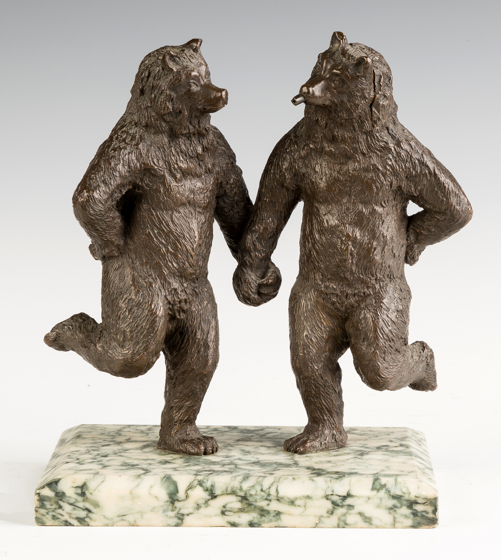 Appraisal: Bronze Dancing Bears Attributed to Christophe Fratin French - Late