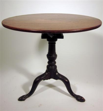 Appraisal: Chippendale-style mahogany tilt top tea table th th century