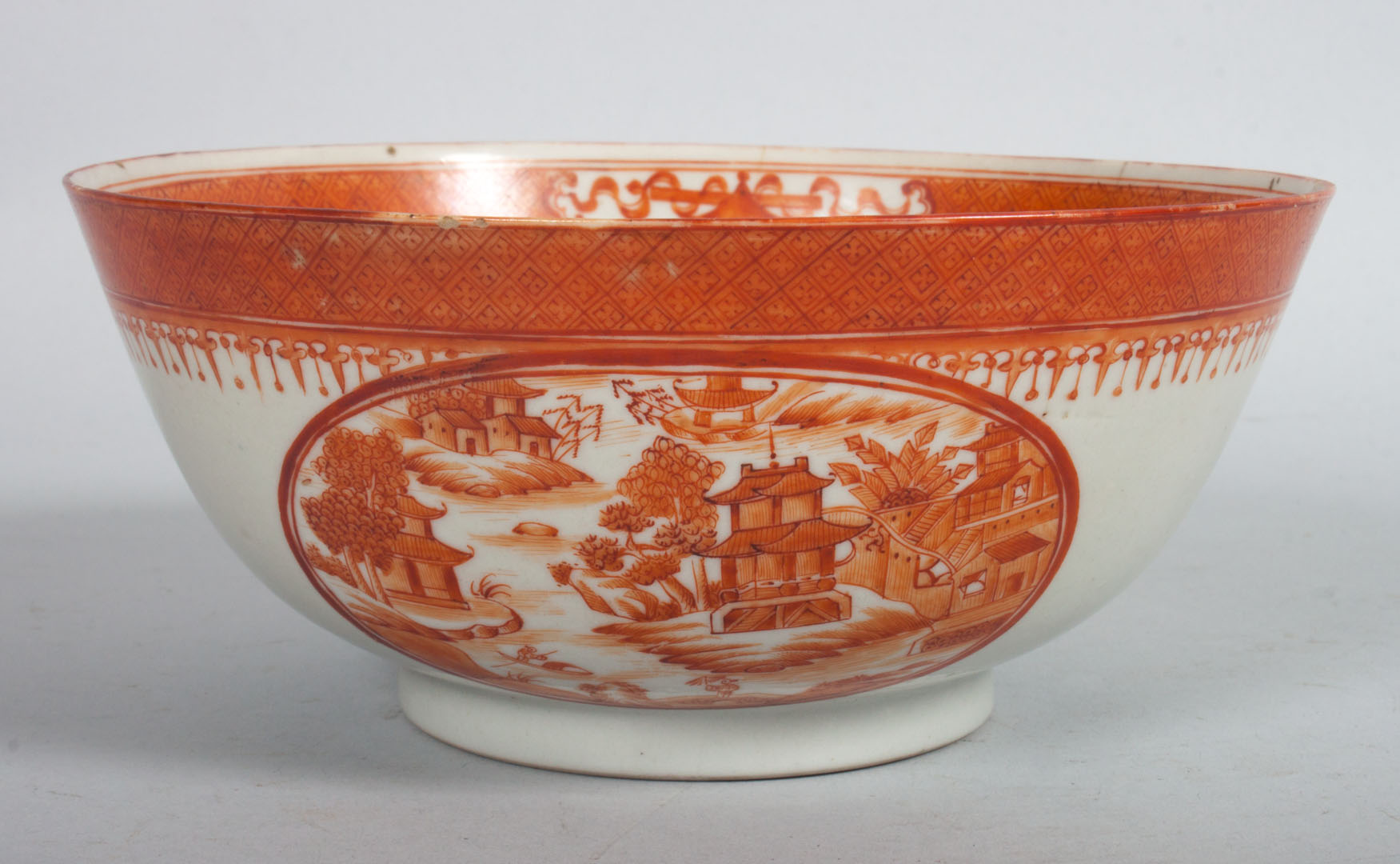 Appraisal: Chinese Export orange Nanking bowl fourth quarter- th century small