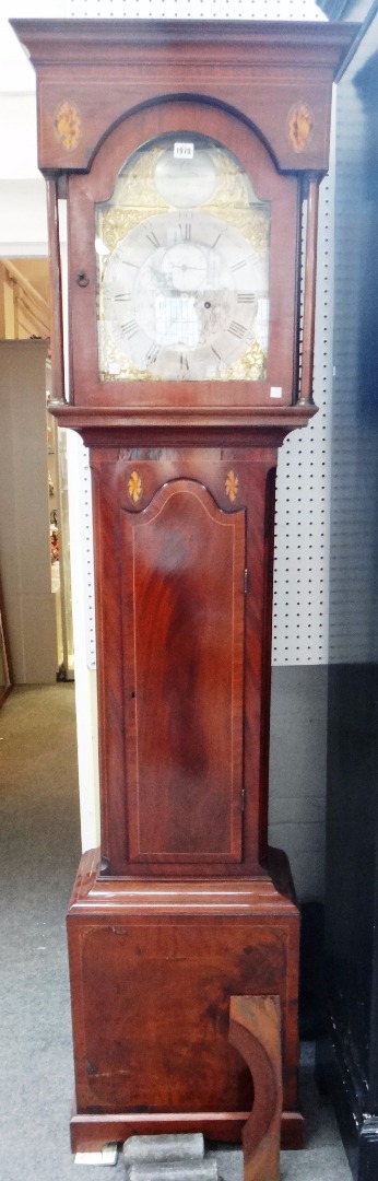 Appraisal: A mahogany eight day longcase clock th century the arch