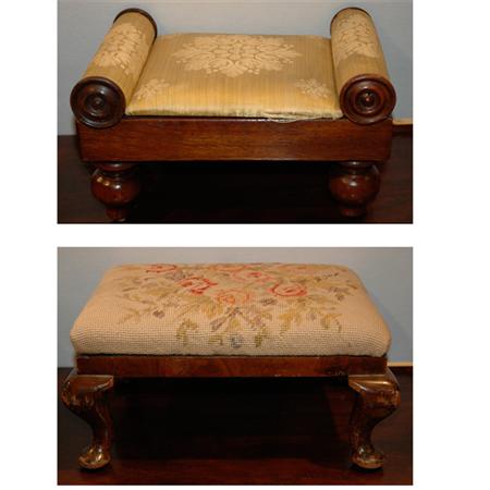 Appraisal: Pair of Georgian Style Mahogany Footstools Estimate -