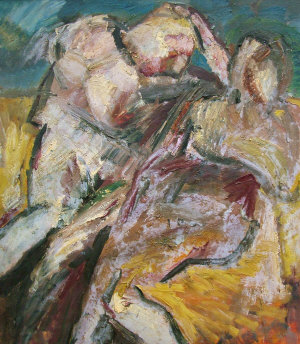 Appraisal: Dorothy Mead LG - - Man Woman oil on canvas