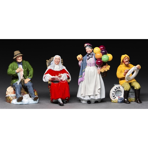 Appraisal: Four Royal Doulton figures of A Good Catch The Boatman