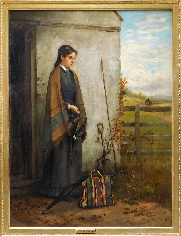 Appraisal: J B Halsey Portrait of a Woman Painting J B