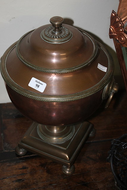 Appraisal: A TH CENTURY COPPER SAMOVAR cm high