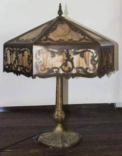 Appraisal: Mosaic Lamp Company Lamp Slag Glass Lamp T Ca -