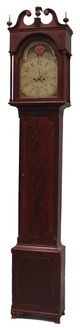 Appraisal: Circa mahogany case with facing eagle inlays flanking upper door