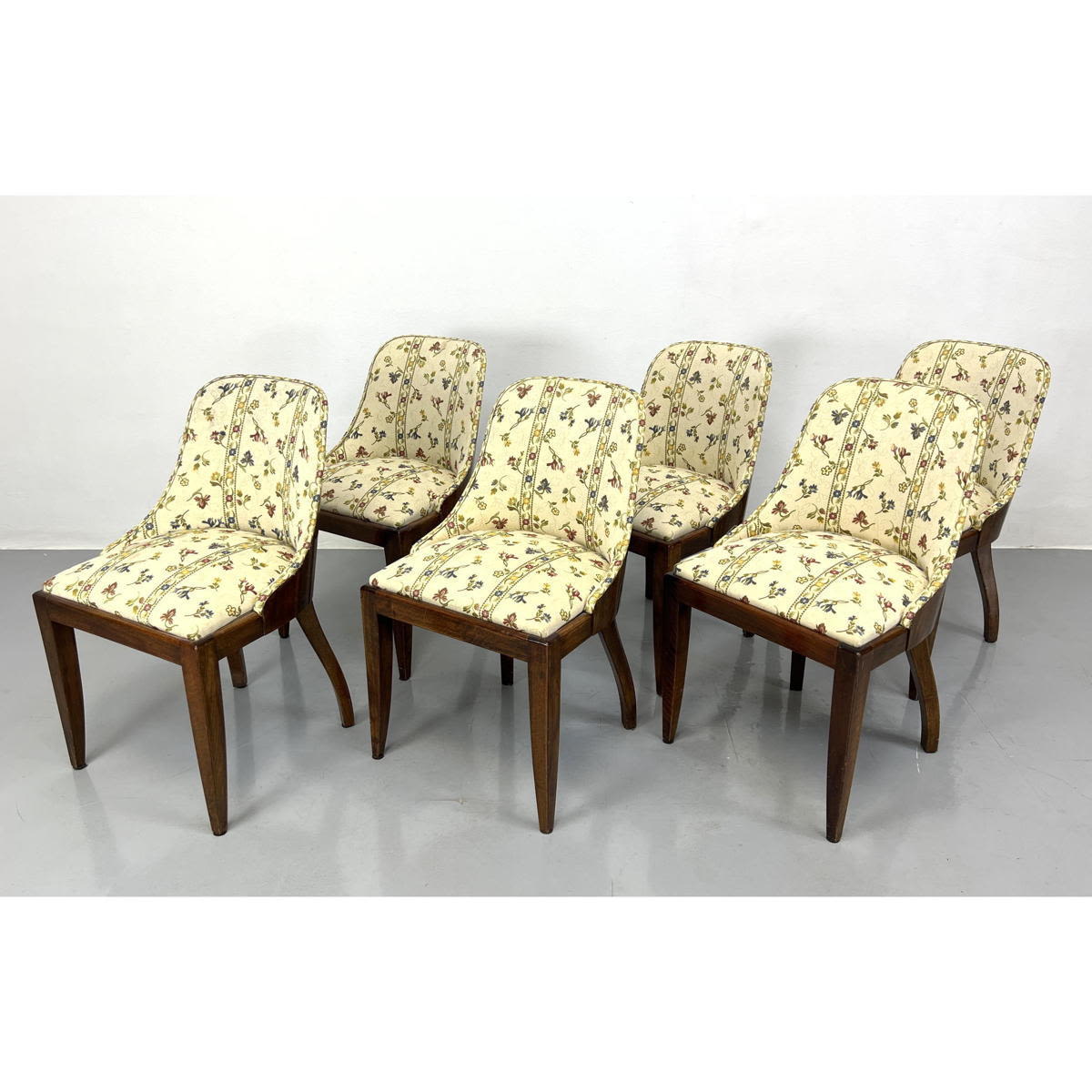 Appraisal: Set French Art Deco Dining Side Chairs Dimensions H inches