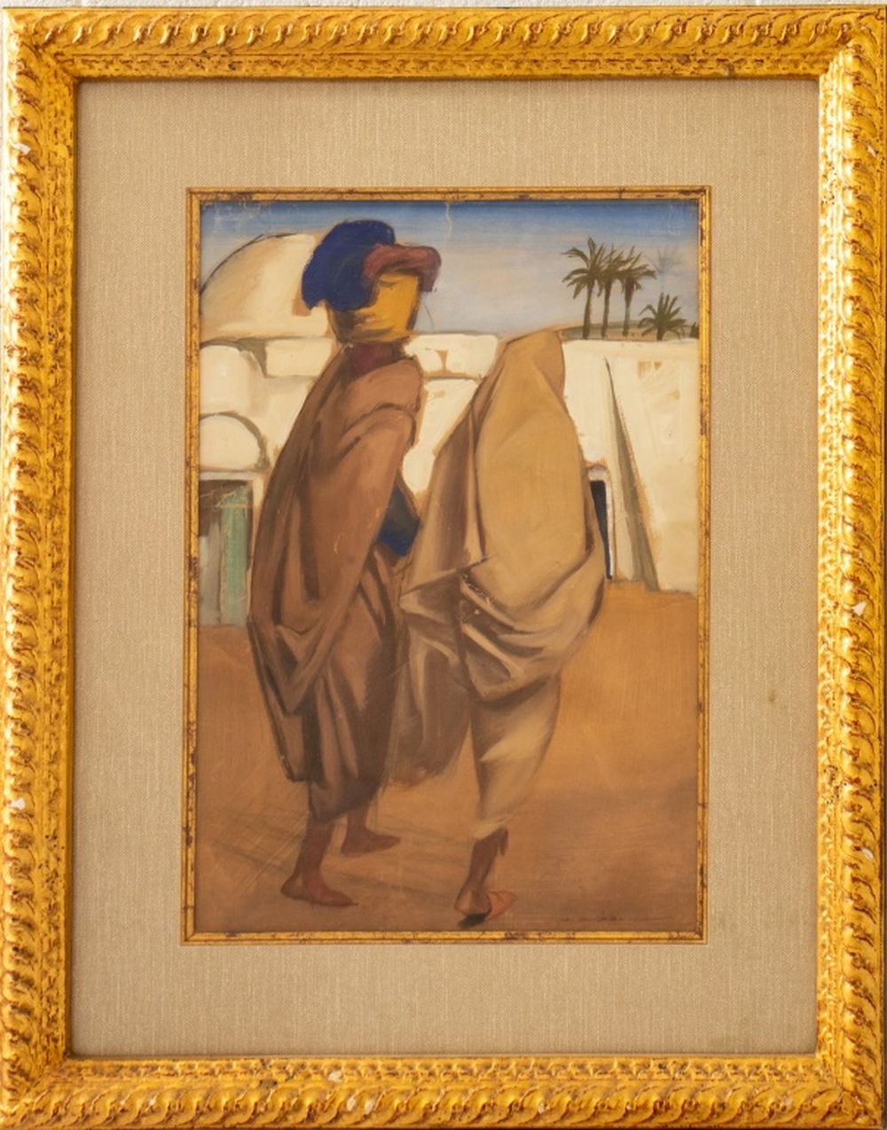 Appraisal: MARCELLO DUDOVICH NORTH AFRICAN SCENE OIL ON PAPER Marcello Dudovich