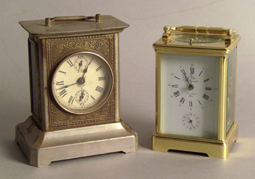 Appraisal: German carriage clock h together with a French carriage clock