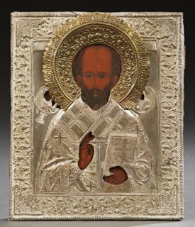 Appraisal: Russian Icon of St Nicholas of Myra c te Russian