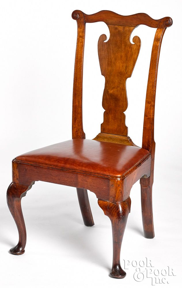 Appraisal: Pennsylvania Queen Anne walnut dining chair Pennsylvania Queen Anne walnut