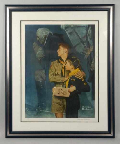 Appraisal: Limited Edition Norman Rockwell Boy Scout Print Description Matted and