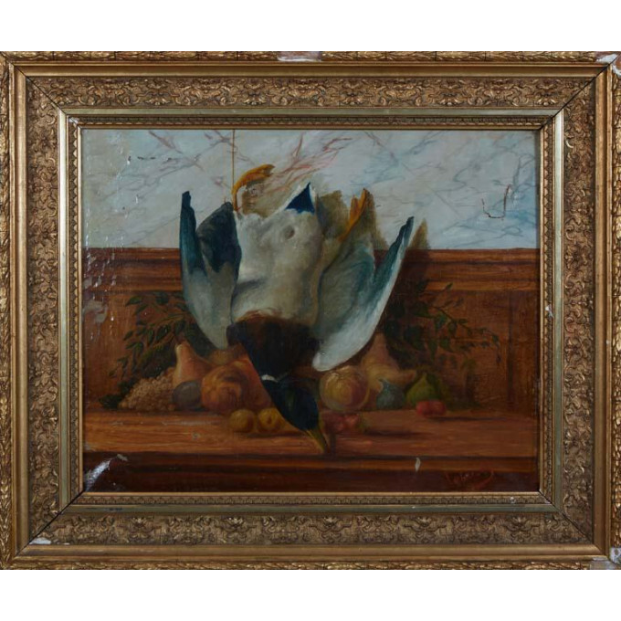 Appraisal: Tebuoll French Nature Morte th th c oil on canvas