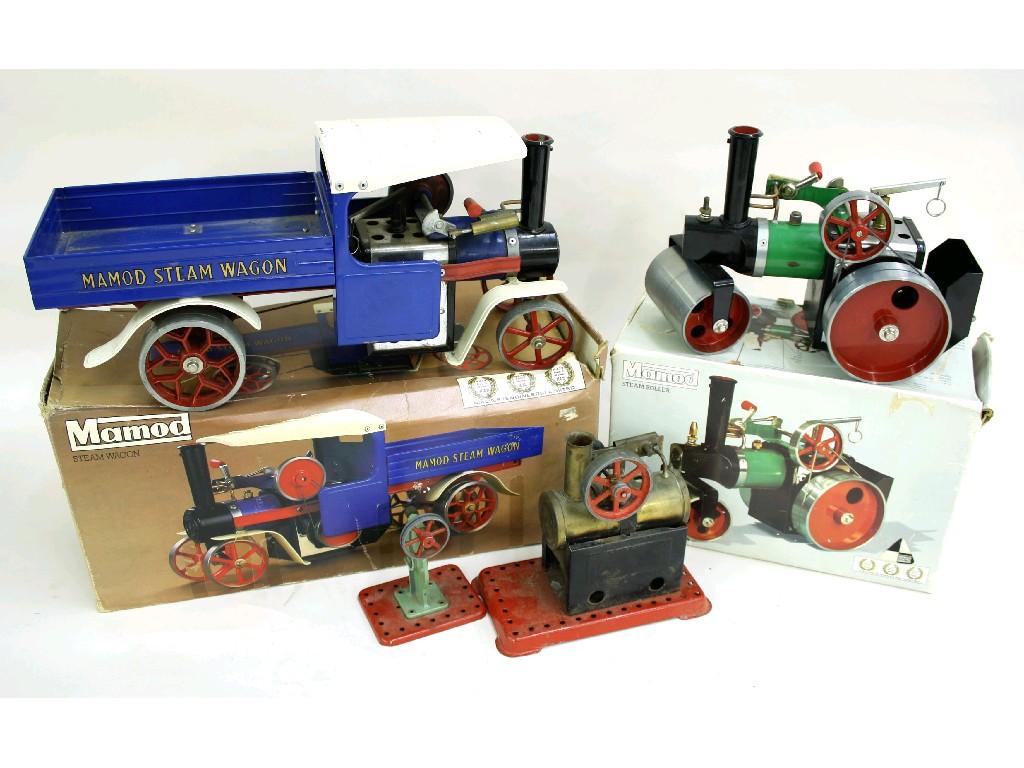 Appraisal: Mamod Steam Wagon boxed Mamod steam roller boxed also three