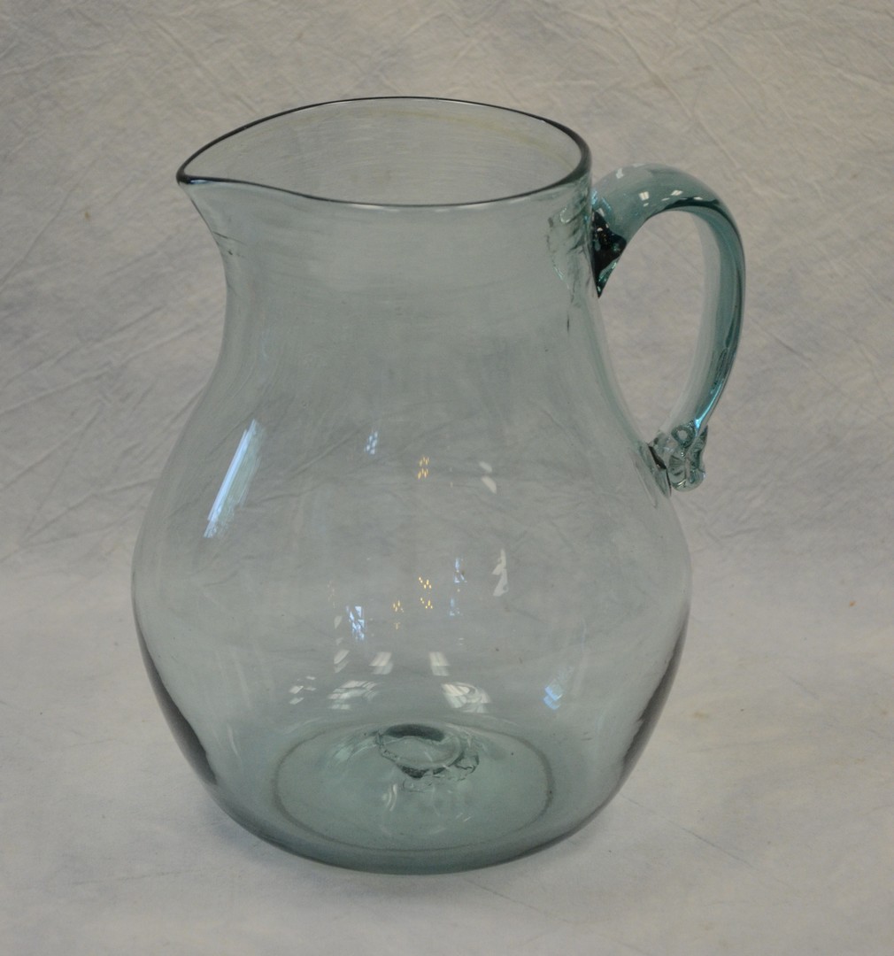 Appraisal: Clevenger Glass Pitcher Clayton NJ late s free blown glass