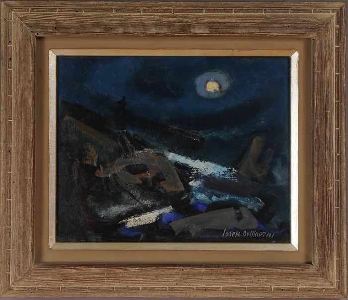 Appraisal: JOSEPH DE MARTINI - NIGHT SEA Oil on canvas signed