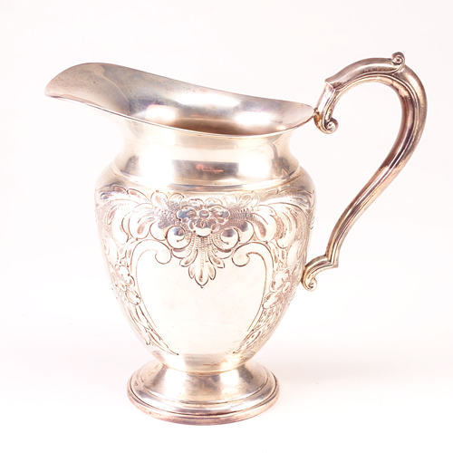 Appraisal: Sterling pitcher by Frank M Whiting Co with hand chased