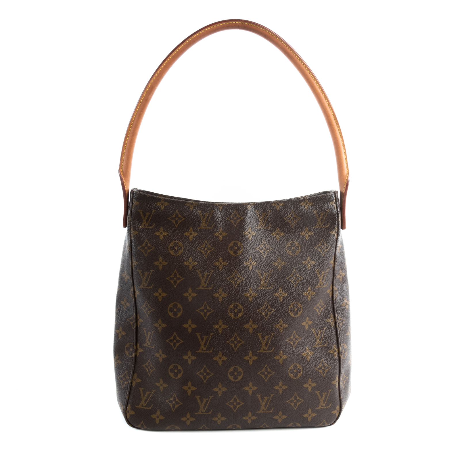 Appraisal: A LOUIS VUITTON MONOGRAM LOOPING GM A brown and tan