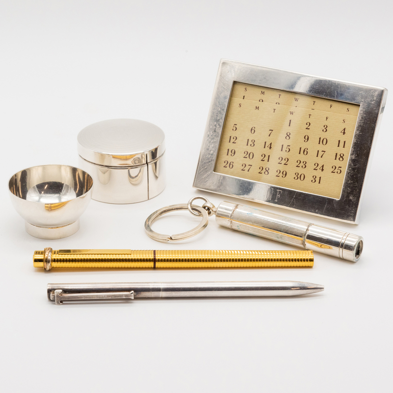 Appraisal: GROUP OF SILVER DESK ACCESSORIES Comprising A Tiffany Co silver