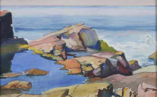 Appraisal: EDWARD LIS American - ROCKY SEASIDE signed lower right Watercolor