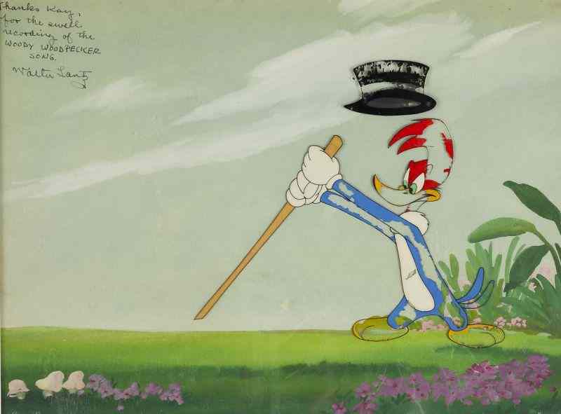 Appraisal: Woody Woodpecker Cell Given to Kay Kyserwith ink inscription by