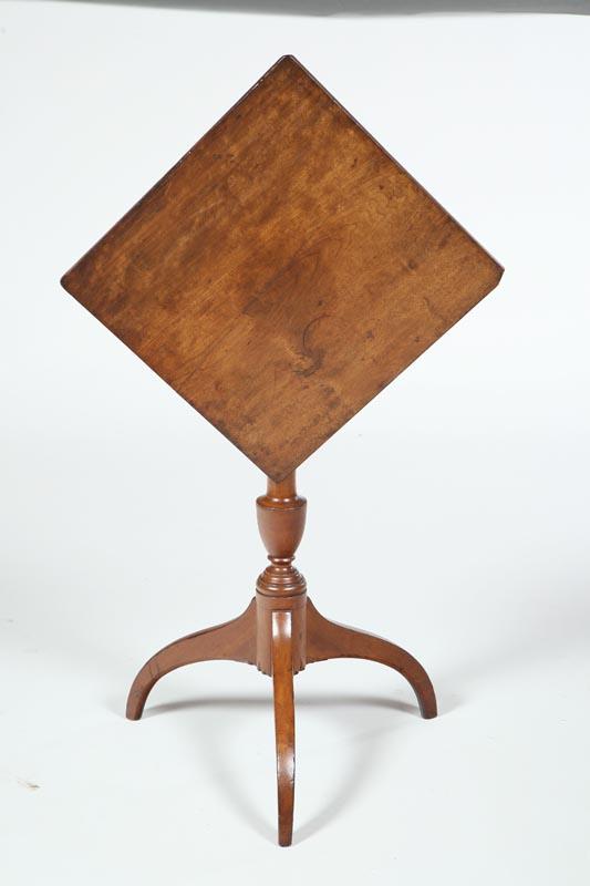 Appraisal: FEDERAL TILT-TOP CANDLESTAND American early th century cherry and oak