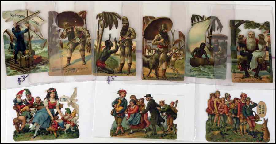 Appraisal: COLLECTION OF RAPHAEL TUCK AND SONS ROBISON CRUSOE DIE CUTS