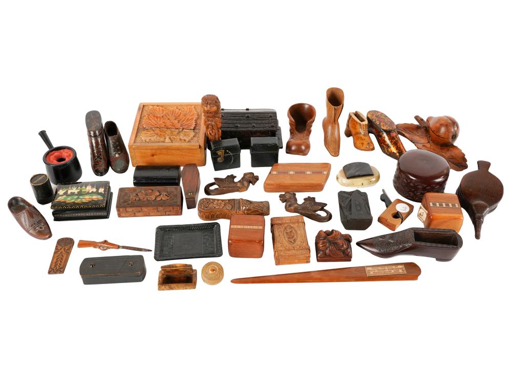 Appraisal: LARGE COLLECTION OF SMALL WOOD CARVINGScomprising approximately items including a