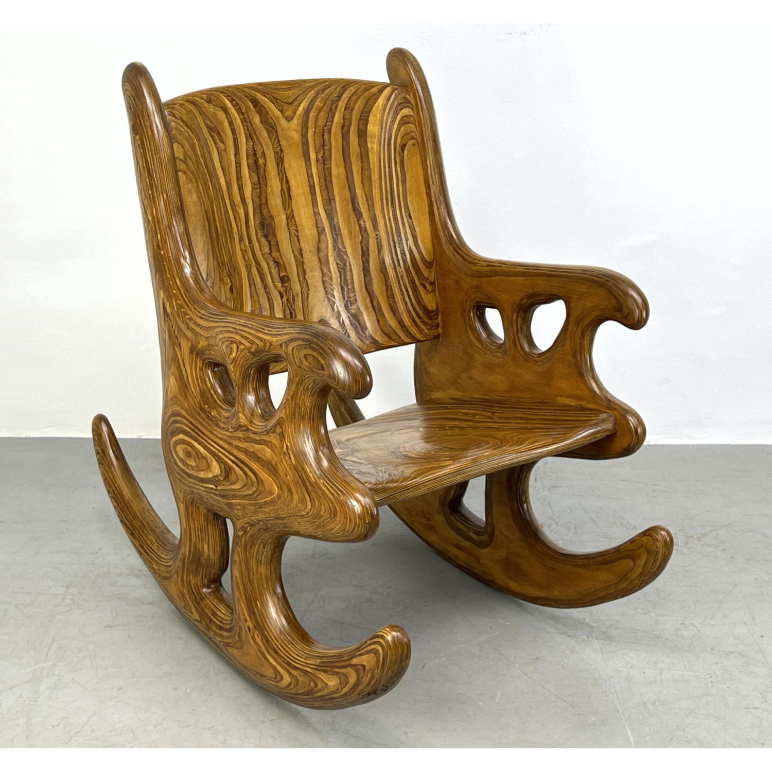 Appraisal: Douglas Hackett Studio Made Laminated Wood Rocking Rocker Chair Author