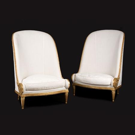 Appraisal: After Paul Iribe French - Pair of Nautilus Chairs designed