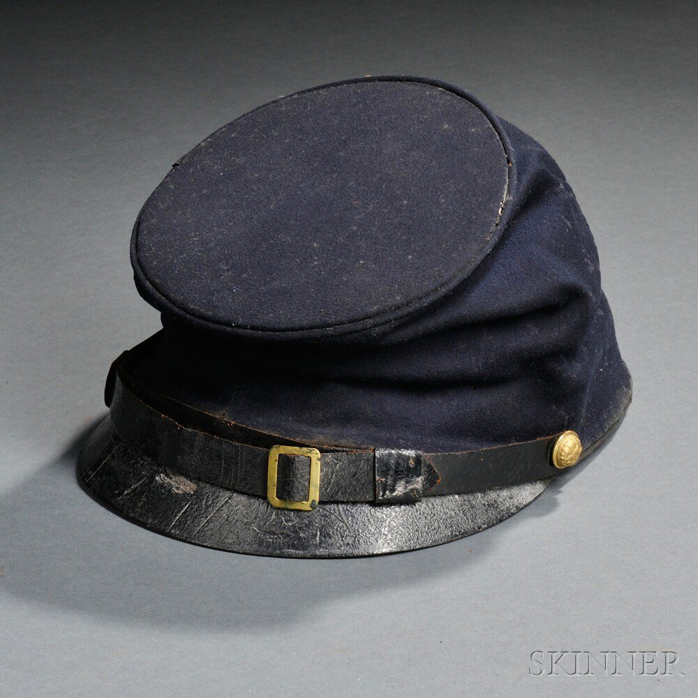 Appraisal: McDowell-style Federal Forage Cap c - blue broadcloth body with