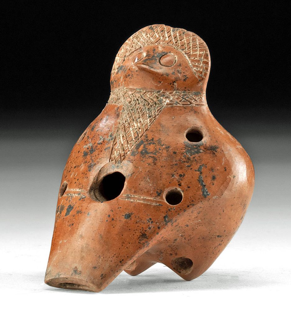 Appraisal: Costa Rican Pottery Bird Ocarina Pre-Columbian Central America Costa Rica