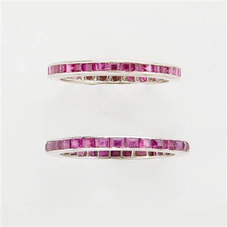 Appraisal: Two Ruby Guard Rings Estimate -