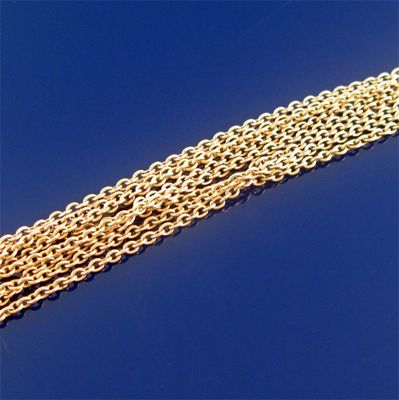 Appraisal: A ct gold fine link long guard chain cm long