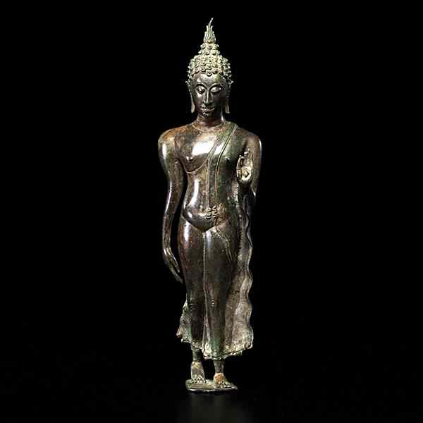 Appraisal: th Century Sukho-Style Thai Bronze Buddha Thai th Century A