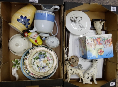 Appraisal: A collection of pottery to include pottery figures of dalmatian