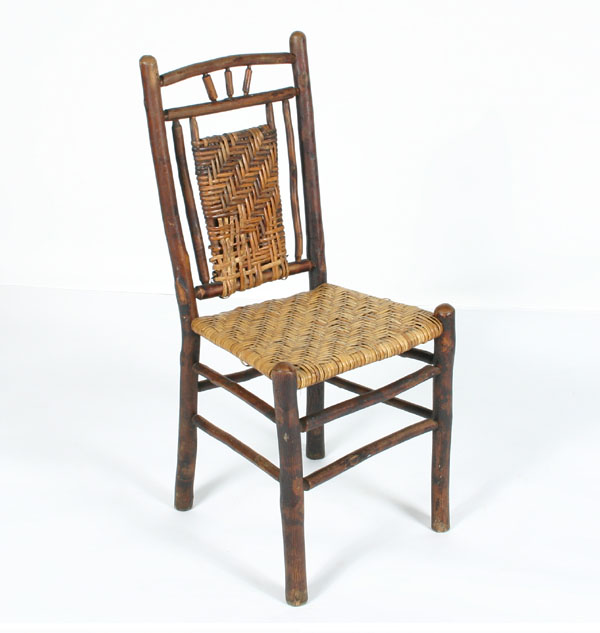 Appraisal: Old Hickory Martinsville side chair woven seat and back radiating