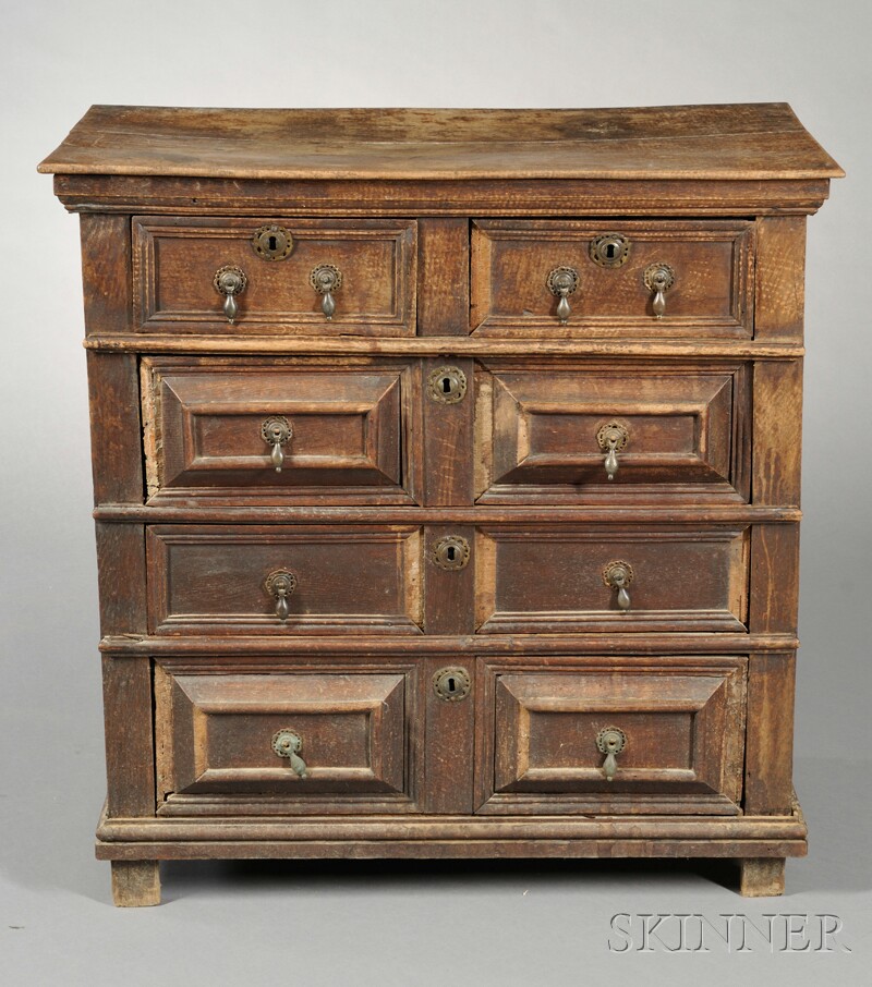 Appraisal: Oak Chest of Drawers England late th century with a