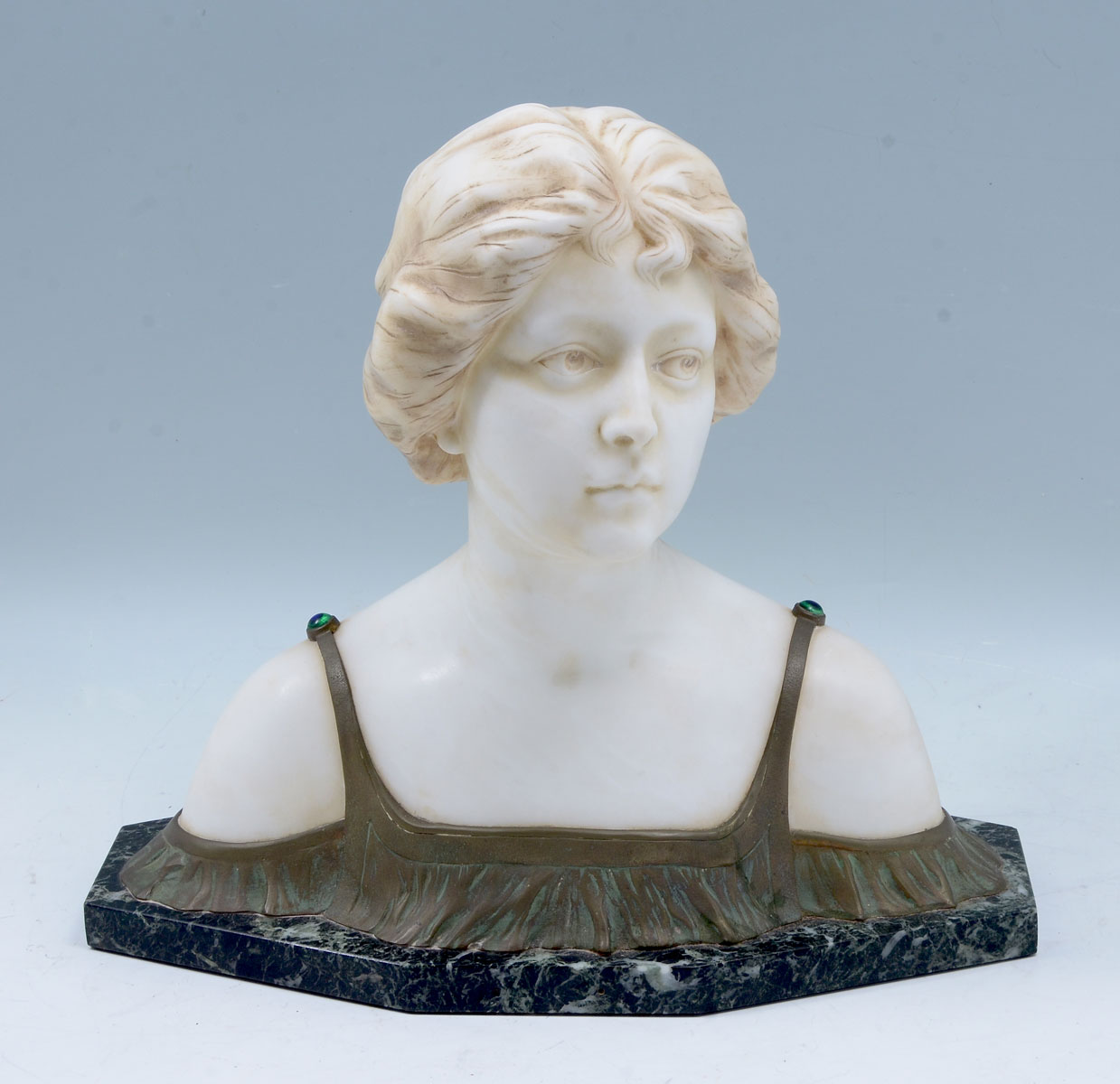 Appraisal: FANFANI Saul Italian - Splendid Nouveau Maiden Marble and Bronze