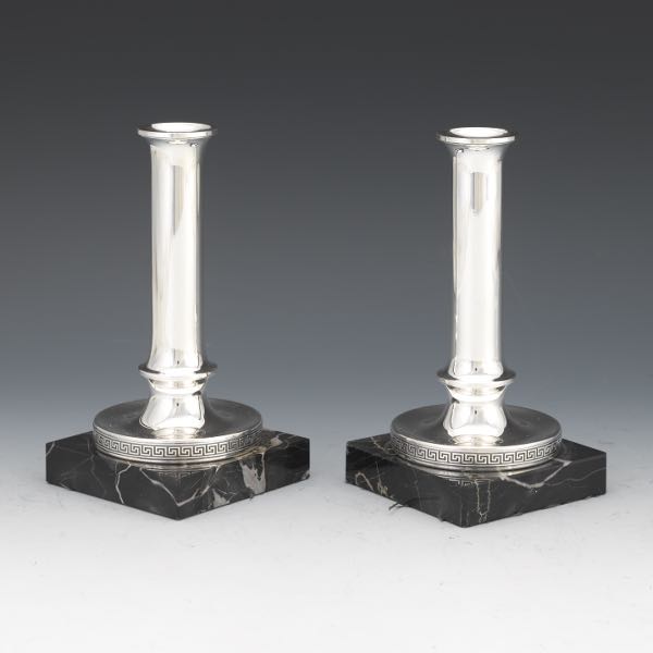 Appraisal: GORHAM NO WEIGHTED STERLING SILVER PAIR OF CANDLESTICKS tall with