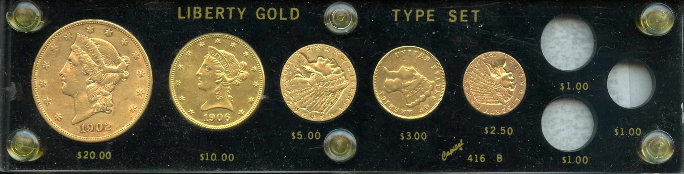 Appraisal: U S Gold Type Set Included are -S and a