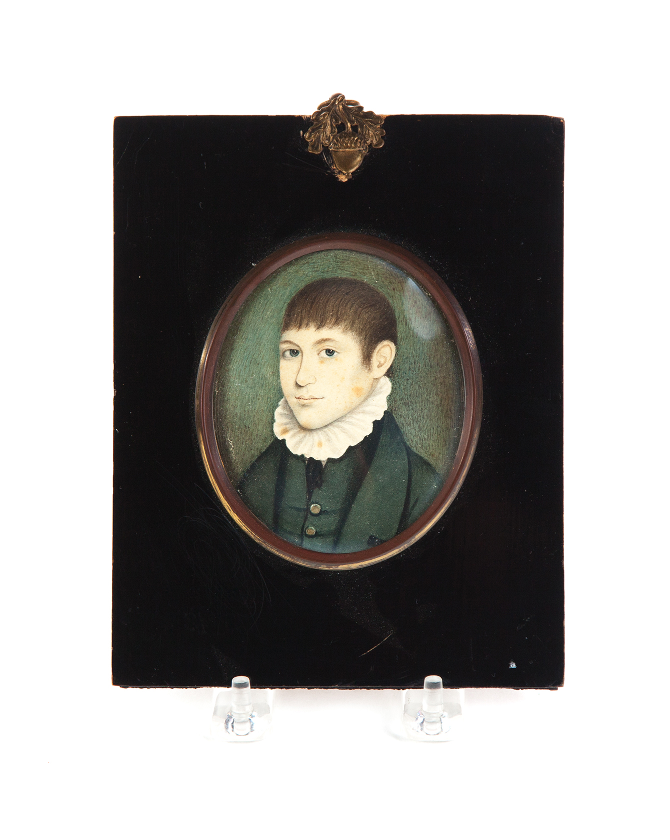 Appraisal: MINIATURE PORTRAIT OF A BOY Probably American early th century